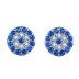 925 Sterling Silver Zirconia Evil Eye Stud Earrings 40200164