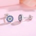 925 Sterling Silver Zirconia Evil Eye Stud Earrings 40200164