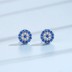 925 Sterling Silver Zirconia Evil Eye Stud Earrings 40200164