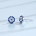 925 Sterling Silver Zirconia Evil Eye Stud Earrings 40200164