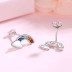 925 Sterling Silver Zirconia Rainbow Cloud Earrings 40200165