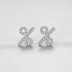 925 Sterling Silver Zirconia Symbol Stud Earrings 40200168