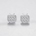 925 Sterling Silver Zirconia TV Stud Earrings 40200169