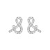 925 Sterling Silver Zirconia Symbol Stud Earrings 40200172