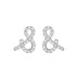 925 Sterling Silver Zirconia Symbol Stud Earrings 40200172