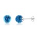 925 Sterling Silver Swarovski Beads Stud Earrings 40200175