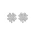 925 Sterling Silver Zirconia Clovers Stud Earrings 40200178