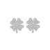 925 Sterling Silver Zirconia Clovers Stud Earrings 40200178
