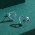 925 Sterling Silver Turquoise Heart Stud Earrings 40200180