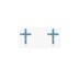 925 Sterling Silver Turquoise Cross Stud Earrings 40200181
