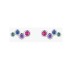 925 Sterling Silver Colored Zirconia Stud Earrings 40200184