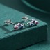 925 Sterling Silver Colored Zirconia Stud Earrings 40200184