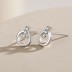 925 Sterling Silver CZ Round Stud Earrings 40200186