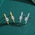 Sterling Silver Zirconia Spike Stud Earrings 40200190