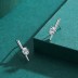 Sterling Silver Zirconia Spike Stud Earrings 40200190