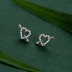 Sterling Silver Zirconia Heart Arrow Stud Earrings 40200191