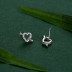 Sterling Silver Zirconia Heart Arrow Stud Earrings 40200191