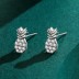 Sterling Silver CZ Pipeapples Stud Earrings 40200194