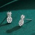 Sterling Silver CZ Pipeapples Stud Earrings 40200194