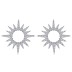 Sterling Silver Zirconia Sunflower Stud Earrings 40200196