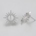Sterling Silver Zirconia Sunflower Stud Earrings 40200196