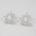 Sterling Silver Zirconia Sunflower Stud Earrings 40200196