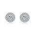 Sterling Silver Full Zirconia Round Stud Earrings 40200198