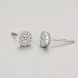 Sterling Silver Full Zirconia Round Stud Earrings 40200198