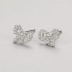 Sterling Silver Lovely Zirconia Bow Stud Earrings 40200200