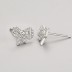 Sterling Silver Lovely Zirconia Bow Stud Earrings 40200200