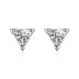 Sterling Silver Sparkle Zirconia Triangle Stud Earrings 40200201