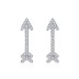 Sterling Silver Zirconia Love Arrow Stud Earrings 40200202