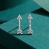 Sterling Silver Zirconia Love Arrow Stud Earrings 40200202