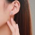 Sterling Silver Zirconia Leaf Stud Earrings 40200203