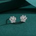 Sterling Silver Zirconia Cat Footprint Stud Earrings 40200204