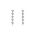 Sterling Silver Zirconia Waterdrop Stud Earrings 40200205
