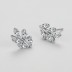 Sterling Silver Zirconia Leaf Stud Earrings 40200207