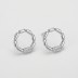 Sterling Silver Zirconia Knot Round Stud Earrings 40200208