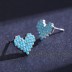 Sterling Silver Turquoise Heart Stud Earrings 40200210