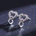 Sterling Silver Turquoise Double Heart Stud Earrings 40200211