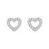 Sterling Silver Zirconia Heart Stud Earrings 40200215
