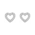 Sterling Silver Zirconia Heart Stud Earrings 40200215