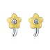 925 Sterling Silver Enamel Flower Stud Earrings 40200221