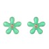 925 Sterling Silver Enamel Flower Stud Earrings 40200222