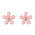 925 Sterling Silver Enamel Flower Stud Earrings 40200222