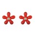 925 Sterling Silver Enamel Flower Stud Earrings 40200222