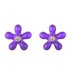 925 Sterling Silver Enamel Flower Stud Earrings 40200222