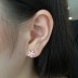 925 Sterling Silver Enamel Flower Stud Earrings 40200223