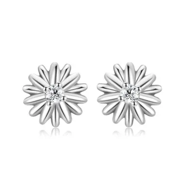 Blooming Daisy Zirconia Stud Earrings 40200231