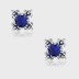 Vintage Iris Blue Zirconia Stud Earrings 40200232